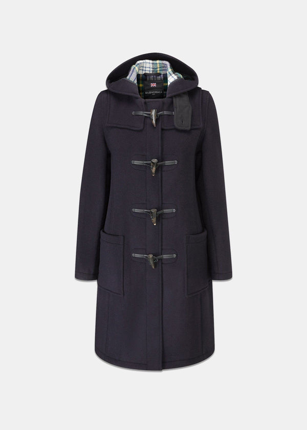 Women's Long Slim Fit Duffle Coat Navy Dress Gordon