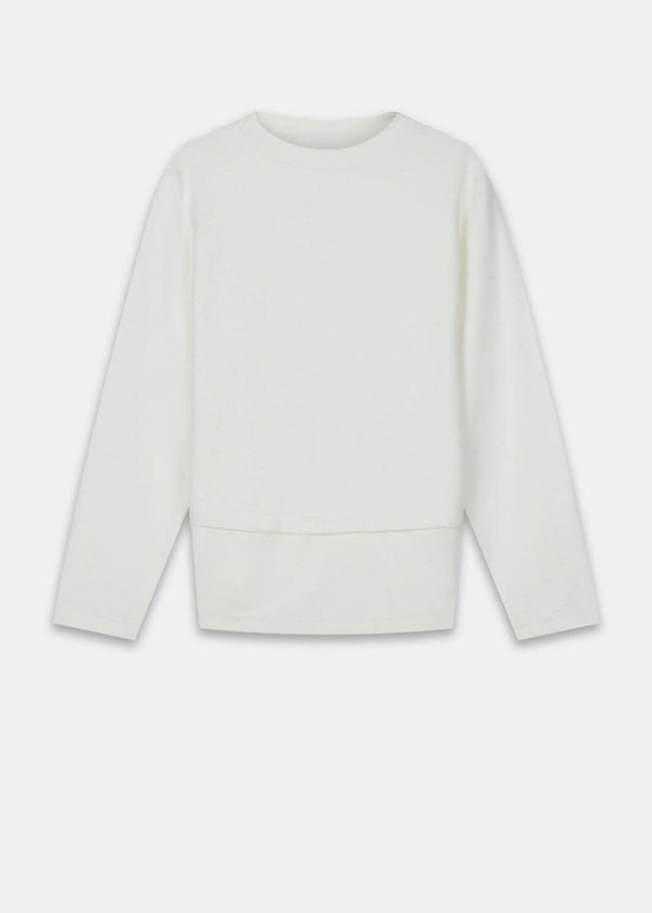 Les Basics X Gloverall Le Boat Neck Sweat White