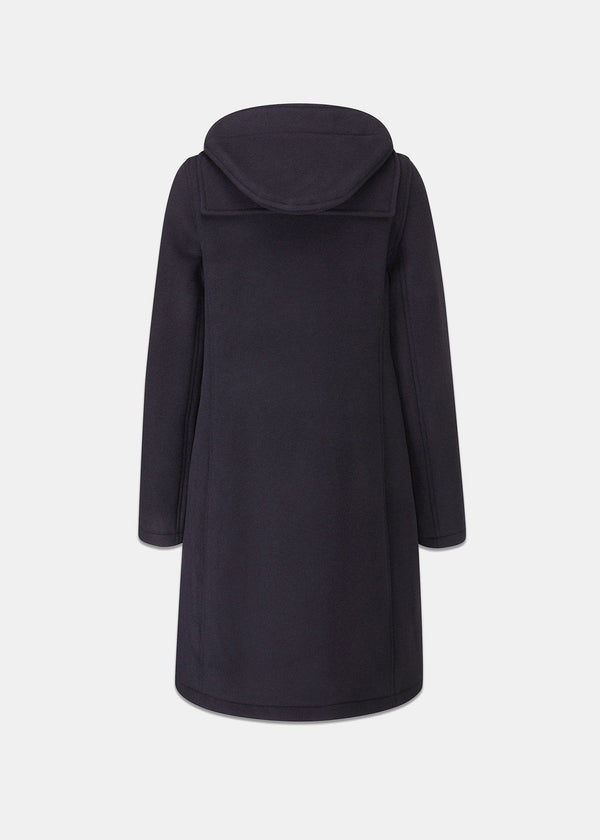 Women's Long Slim Fit Duffle Coat Navy Dress Gordon