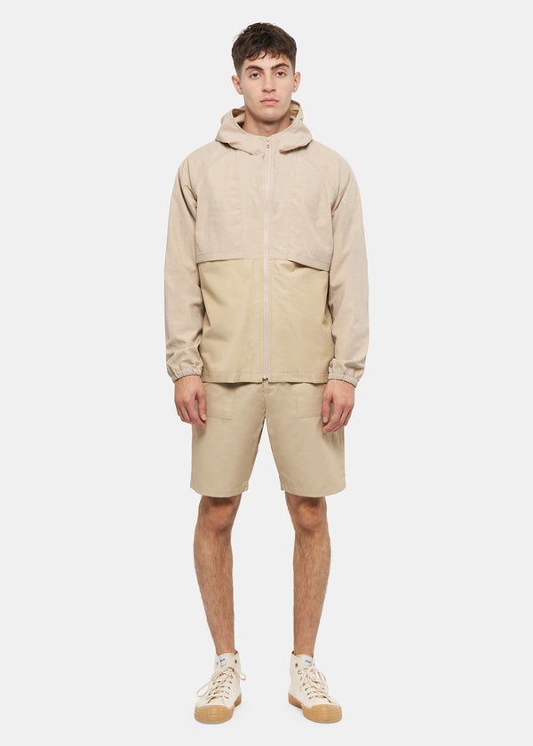 Les Basics X Gloverall Hooded Short Coat - MS5275 / STONE / XS